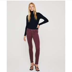 AG Adriano Goldschmied Women's Skinny Jeans - Burgundy